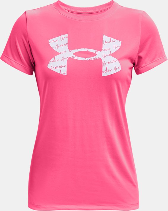 Women's UA Tech™ Graphic Short Sleeve, Pink, pdpMainDesktop image number 4